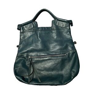 FOLEY CORINNA GREEN LEATHER BAG NO CROSSBODY STRAP